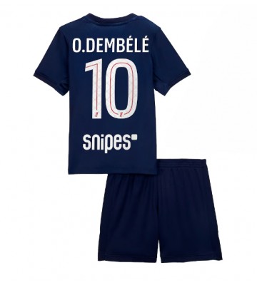 Paris Saint-Germain Ousmane Dembele #10 Replika Hemmatröja Barn 2025-26 Kortärmad (+ Korta byxor)